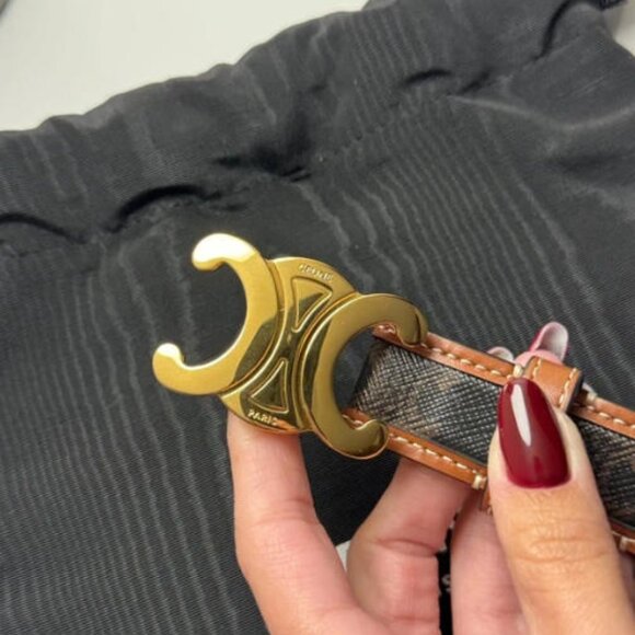 Celine Triomphe Belt 25mm 90cm - New with Box - Picture 6 of 7